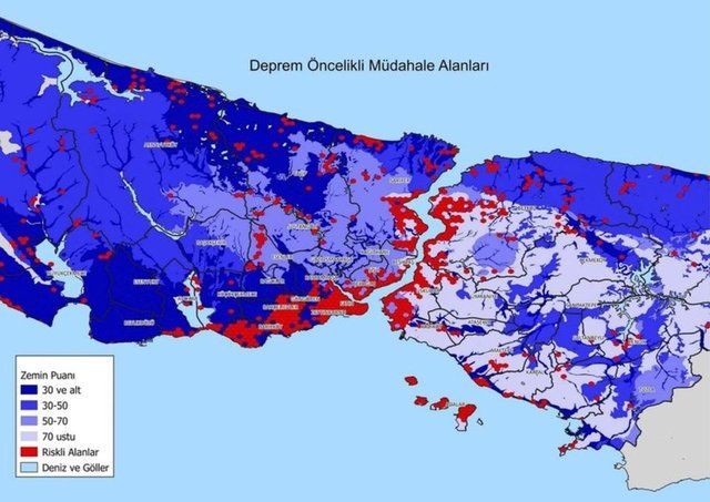 İstanbul fay hattı haritası! Depreme dayanıklı, riskli ilçeler