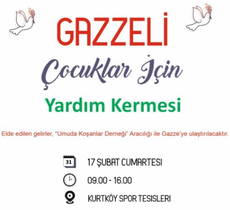 Minik Gamzeler Derneği’nden Gazzeli Çocuklar İçin Yardım Kermesi