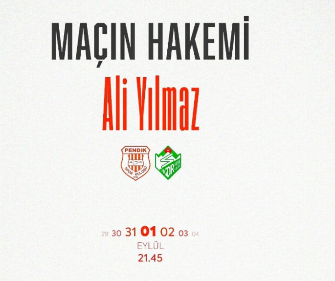 Pendikspor, Iğdır FK Maçı Pazar Günü 21:45'de