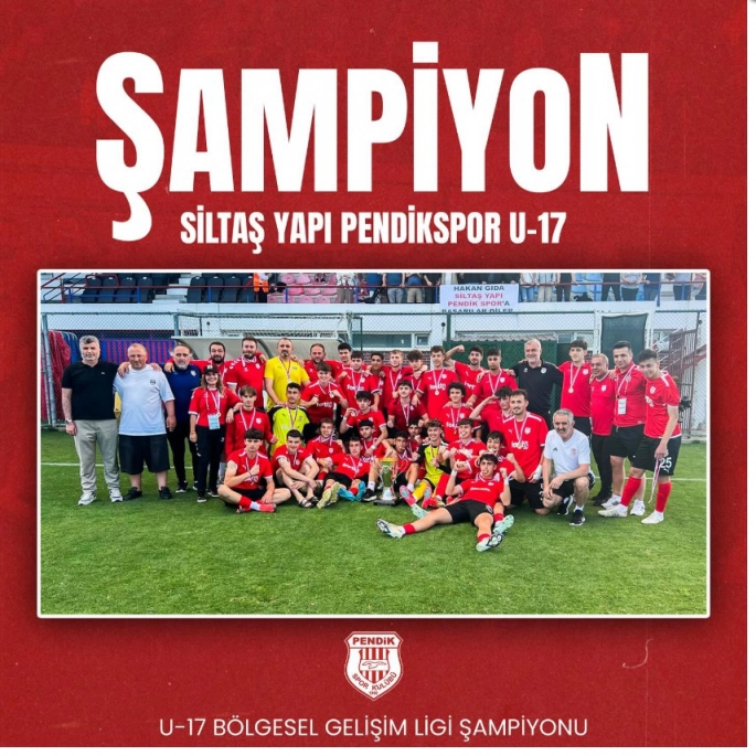 Pendikspor U-17 Takımı Bölgesel Gelişim Ligi Şampiyonu!