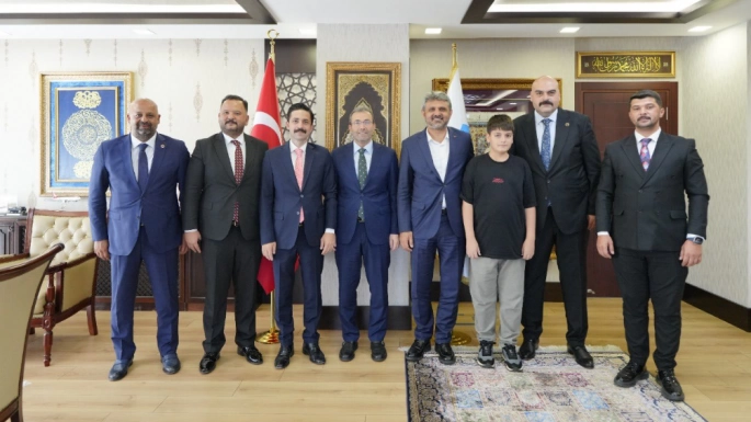 AK Parti ve MHP Heyetinden Başkan Cin’e Nezaket Ziyareti