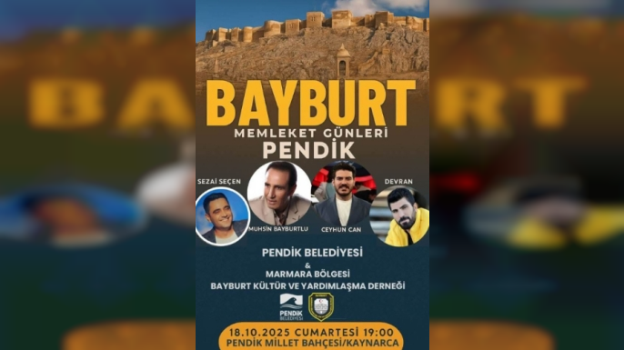 Bayburt Memleket Günleri 18 Ekim’de Pendik’te Kutlanacak