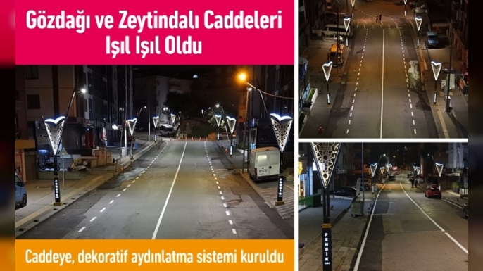 Gözdağı ve Zeytindalı Caddelerine Dekoratif Aydınlatma
