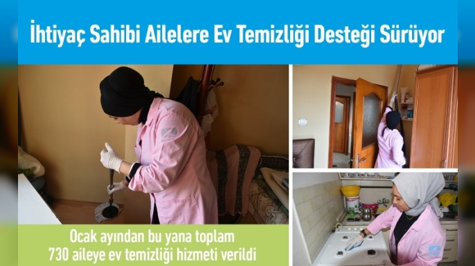 Pendik’te İhtiyaç Sahibi Ailelere Ev Temizliği Desteği Sürüyor