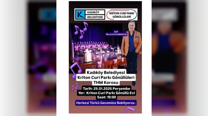 Şef Karakuş Yönetiminde Kriton Curi Parkı Gönüllüleri THM Korosu Sahne Alıyor