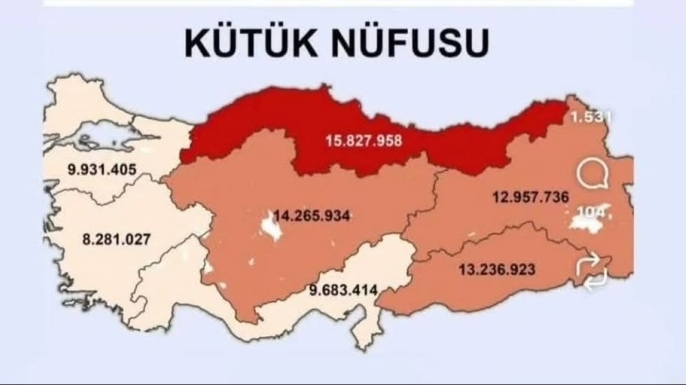 Nüfus Kütüklerine Göre En Kalabalık Bölge: Karadeniz