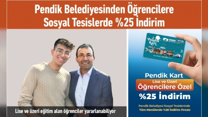 Pendik Belediyesinden Öğrencilere Sosyal Tesislerde %25 İndirim