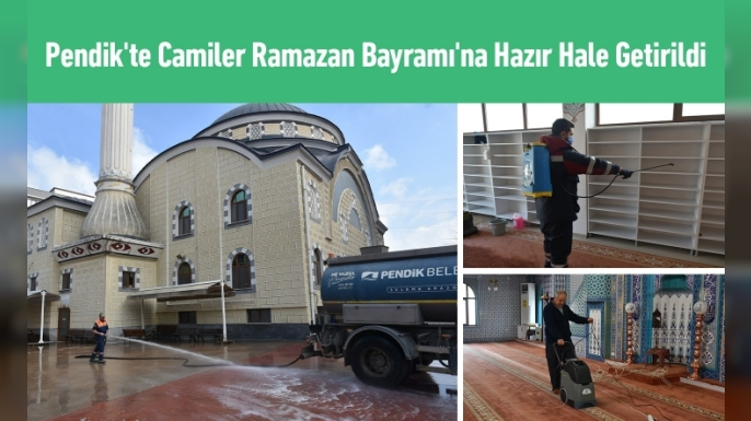 Pendik'te Camiler Ramazan Bayramı'na Hazır