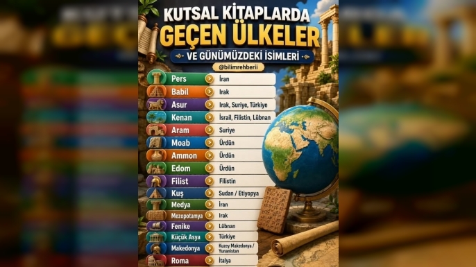 Kutsal Kitaplarda Geçen Ülkeler Bugün Nerede? Tarihî Coğrafyanın Modern Karşılıkları