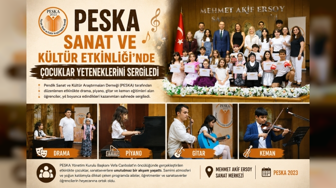 PESKA Sanat ve Kültür Etkinliği'nde Çocuklar Yeteneklerini Sergiledi