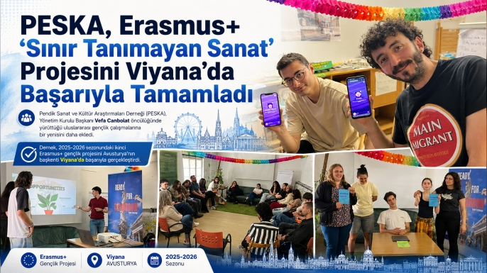 PESKA, Erasmus+ "Sınır Tanımayan Sanat" Projesini Viyana'da Başarıyla Tamamladı