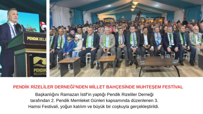 Pendik Rizeliler Derneği’nden Millet Bahçesinde Muhteşem Festival