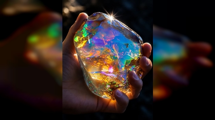 İçinde Gökkuşağı Taşıyan Taş: Opal