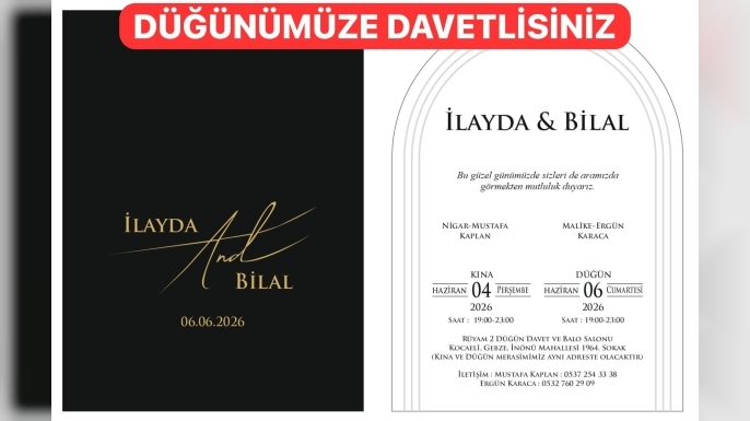 İlayda ile Bilal Çiftine Bir Ömür Boyu Mutluluklar