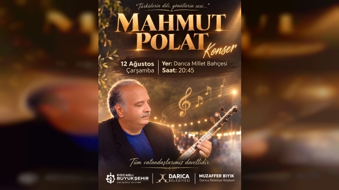 Mahmut Polat 12 Ağustos'ta Darıca'da konser verecek