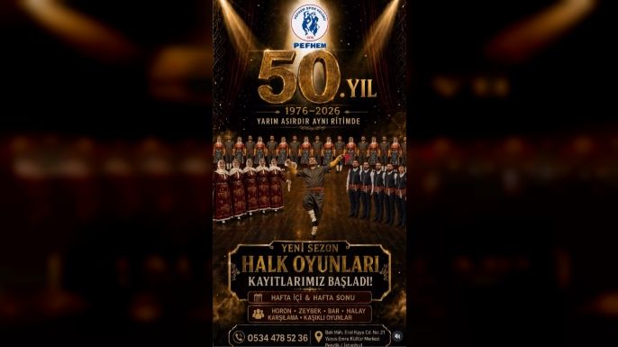 PEFHEM Spor Kulübü 50. Yılında Yeni Sezon Halk Oyunları Kayıtlarını Başlattı