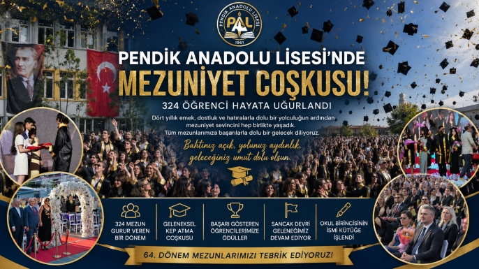 Pendik Anadolu Lisesi’nde Mezuniyet Coşkusu