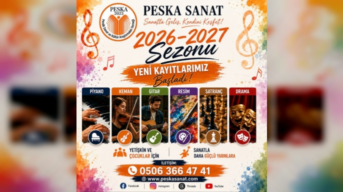PESKA Sanat'ta 2026-2027 Sezonu Kayıtları Başladı