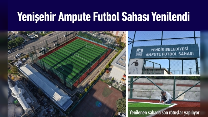 Yenişehir Ampute Futbol Sahası’nda Son Rötuşlar