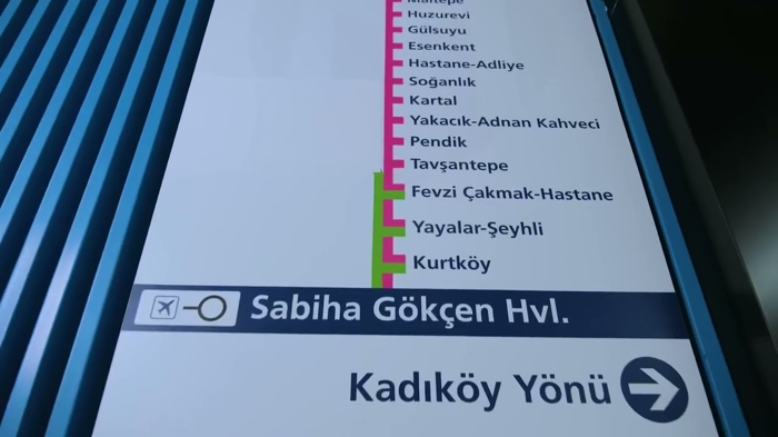 Kadıköy-Sabiha Gökçen Havalimanı Metro Hattı Durakları, sefer sıklığı, metro durakları kaç dakika?