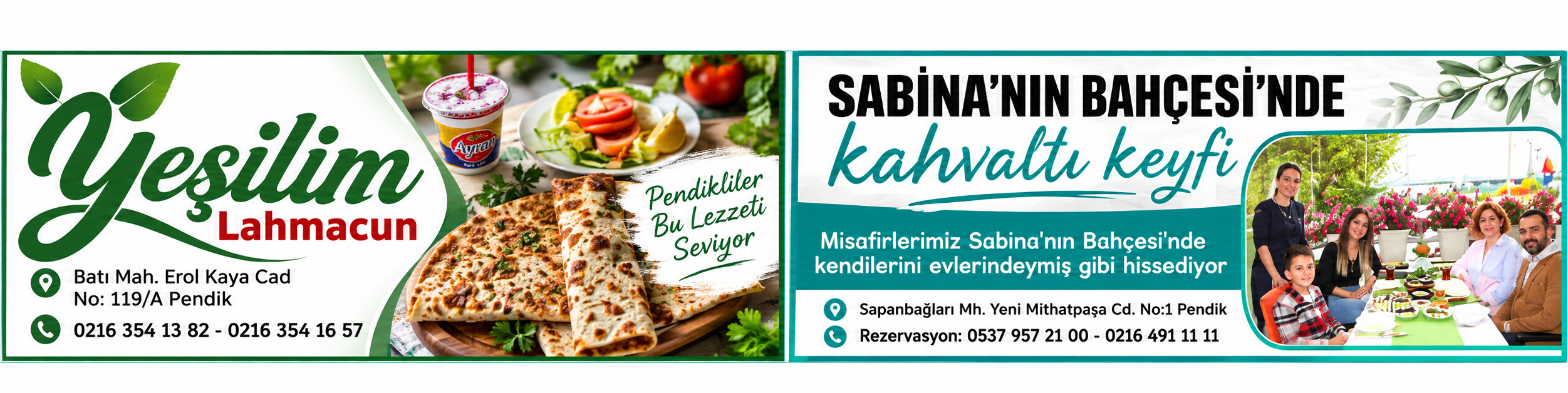Yeşilim Lahmacun ve Sabina'nın Kahvaltı Bahçesi