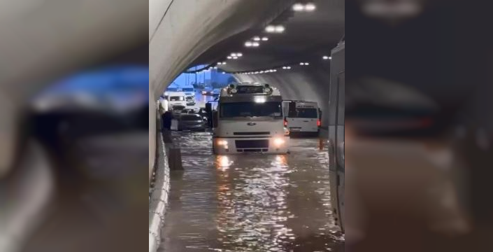 Pendik’te sağanak tüneli su altında bıraktı