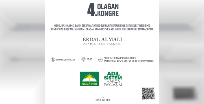 HÜDA PAR Pendik İlçe Teşkilatı 4. Olağan Kongresi’ne Hazırlanıyor